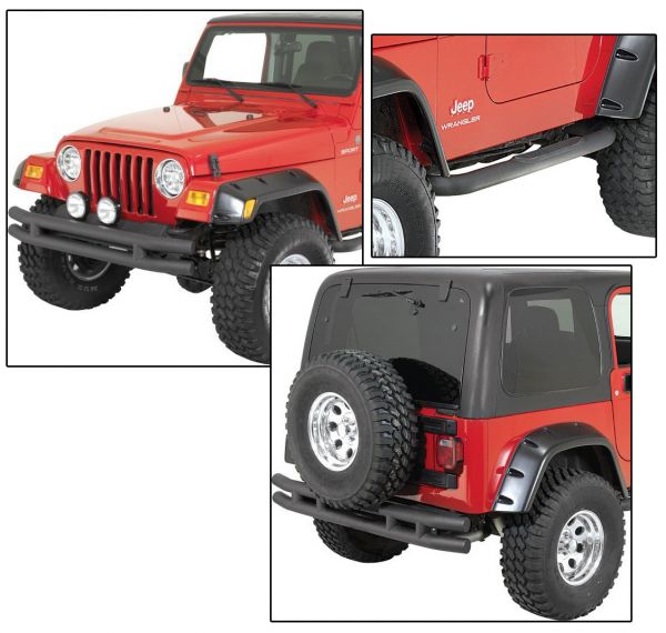 Buy Quadratec QR3 Front Tube Bumper without Hoop, Rear Tube Bumper & Free  Side Steps for 87-06 Jeep Wrangler YJ & TJ 12061J- for CA$