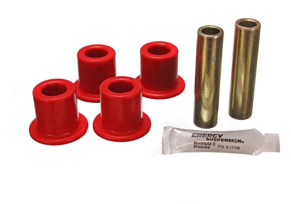 Polyurethane Shock Bushing Kit In Red - Front & Rear Replacement For Jeep Cherokee, Wrangler, Grand Cherokee