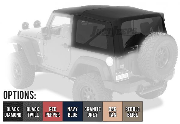 Buy BESTOP Supertop NX Soft Top (OEM Style) For 2007-18 Jeep Wrangler JK 2  Door Models 54822- for CA$1,