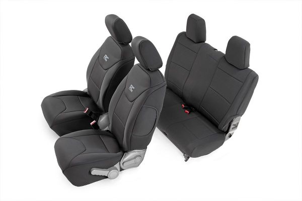 Buy Rough Country (Black) Neoprene Seat Cover Set Front & Rear For 2007-10 Jeep  Wrangler JK 2 Door Models 91005 for CA$