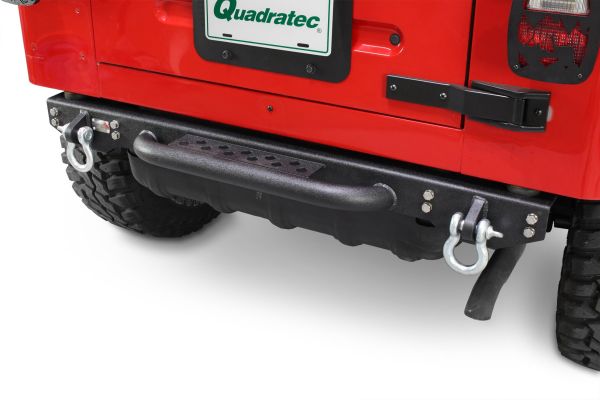 Fishbone Offroad Piranha Series Rear Bumper with Step and D-Ring Tabs for  97-06 Wrangler TJ FB22072