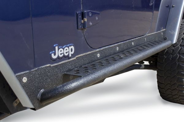 Fishbone Offroad Rock Slider with Tube Step for 04-06 Jeep Wrangler  Unlimited TJ FB23085