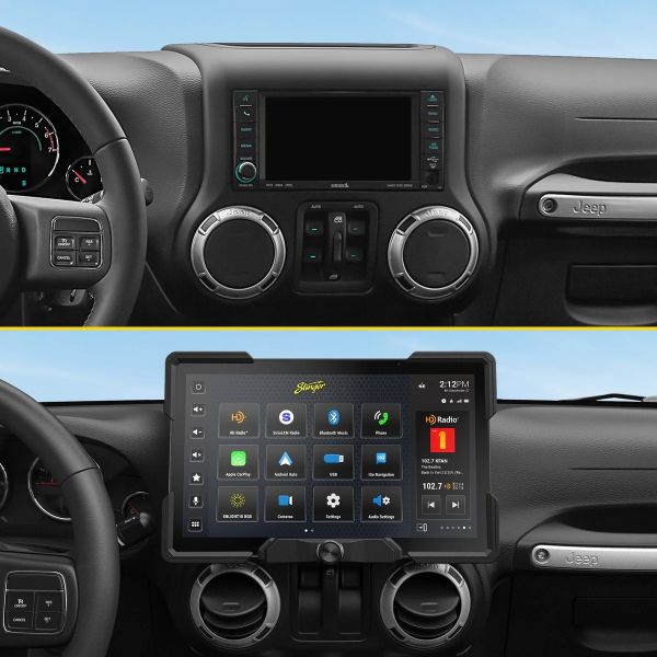Stinger 12.8" HORIZON12 Radio Plug-and-Play Kit 11-18 Jeep Wrangler JK ...