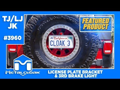 Hooke Road Spare Tire Delete Kit With License Plate Relocation & Lights – Fits Jeep Wrangler JK 2007-2018 (Black, Matte Finish)