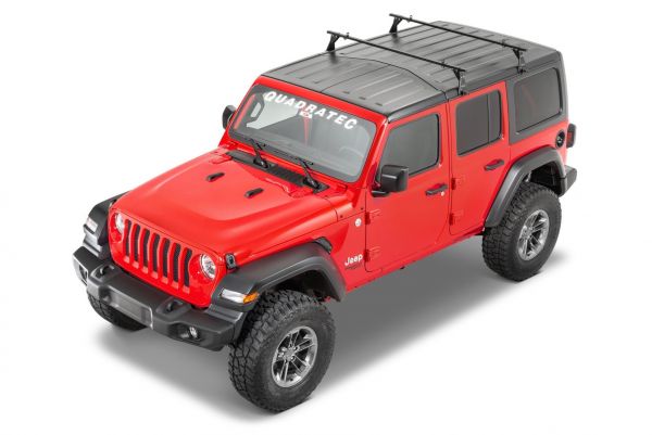 Quadratec Hardtop Drip Rail Mount Cross Bar Rack for 07-18+ Jeep