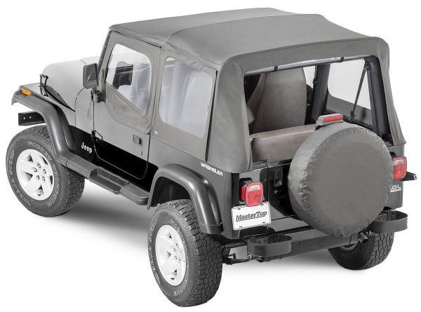 MasterTop Complete Soft Top Kit with Upper Doors for 88-95 Jeep