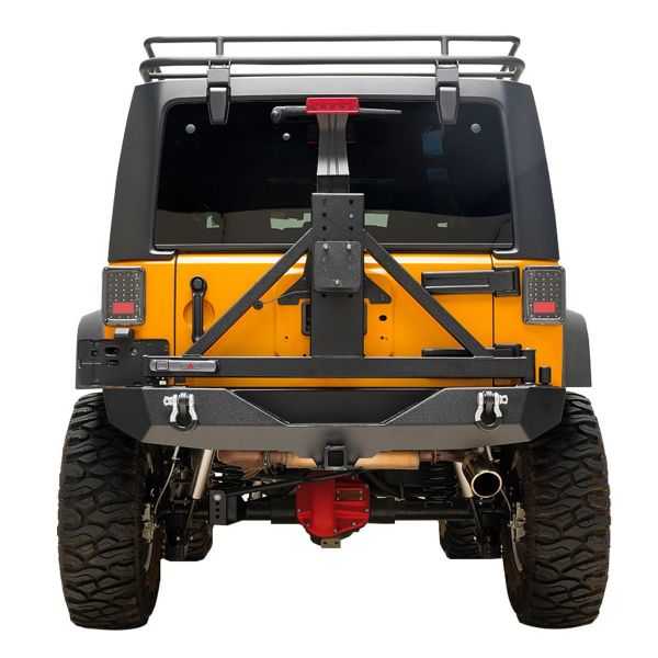 Paramount Automotive Heavy Duty Rock Crawler Rear Bumper w/ Tire Carrier  for 07-18 Jeep Wrangler JK, JKU 51-0315