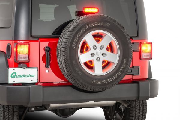 JL JKU JLU RED Light LEDUR Spare Tire Brake Light 3rd Third Brake Light LED Rear Wheel Light for Jeep Wrangler 2007-2018 JK & 2018 