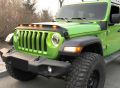 American Modified Front Hood Protector Stone Guard W/ Amber LED Lights for 18-24+ Jeep Wrangler JL & 20-24+ Gladiator JT AMJPCA00204